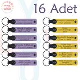 MiaWiki İsim Yazılabilir Deri Hatıra Anahtarlık, Tek Ebat, MH-KAN9115X16, Mor Menekşe & Sarı, üniseks-yetişkin