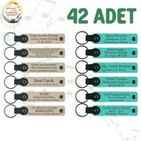 MiaWiki İsim Yazılabilir Deri Hediyelik Anahtarlık, Standart, MH-KAN9137X42, Sütlü Kahve & Turkuaz, üniseks-yetişkin
