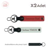 MiaWiki İsim Yazılı 2'li Anahtarlık Hediye Seti, Standart, MH-KAN-1727x2, Nar Çiçeği-Beyaz-Siyah, üniseks-yetişkin
