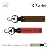 MiaWiki İsim Yazılı 2'li Anahtarlık Hediye Takımı, Standart, MH-KAN-1723x2, Nar Çiçeği-Açık Kahve-Sütlü Kahve, üniseks-yetişkin