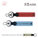 MiaWiki İsim Yazılı 2'li Anahtarlık Hediye Takımı, Standart, MH-KAN-1744x2, Nar Çiçeği-Gök Mavi-Sütlü Kahve, üniseks-yetişkin