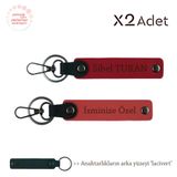 MiaWiki İsim Yazılı 2'li Anahtarlık Hediye Takımı, Standart, MH-KAN-1762x2, Nar Çiçeği-Kırmızı-Lacivert, üniseks-yetişkin