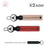 MiaWiki İsim Yazılı 2'li Anahtarlık Hediye Takımı, Standart, MH-KAN-1811x2, Nar Çiçeği-Yavru Ağzı-Siyah, üniseks-yetişkin