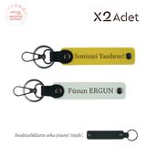 MiaWiki İsim Yazılı 2'li Anahtarlık Seti, Standart, MH-KAN-1912x2, Sarı-Beyaz-Siyah, üniseks-yetişkin