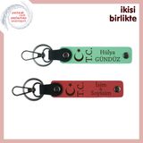 MiaWiki İsim Yazılı 2'li Anahtarlık Takımı Ay Yıldız TC, Standart, MH-KAN-32778x2, açık yeşil-nar çiçeği, üniseks-yetişkin