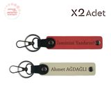 MiaWiki İsim Yazılı 2'li Anahtarlık Takımı, Standart, MH-KAN-1125x2, Nar Çiçeği-Sütlü Kahve, üniseks-yetişkin