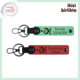 MiaWiki İsim Yazılı 2'li Anahtarlık Takımı Yeşil-Nar, Standart, MH-KAN-33203x2, açık yeşil-nar çiçeği, üniseks-yetişkin