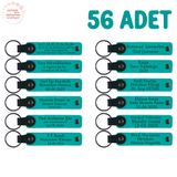 MiaWiki İsim Yazılı Deri Anahtarlık 56'lı Set, Standart, MH-KAN8564X56, Koyu Turkuaz, üniseks-yetişkin