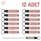 MiaWiki İsim Yazılı Deri Anahtarlık Pudra Sütlü Kahve, Standart, MH-KAN8586X12, Pudra & Sütlü Kahve, üniseks-yetişkin