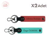 MiaWiki İsimli 2'li Anahtarlık Hediye Seti, Standart, MH-KAN-1126x2, Nar Çiçeği-Turkuaz, üniseks-yetişkin