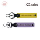 MiaWiki İsimli 2'li Anahtarlık Seti Mor Menekşe-Sarı, Standart, MH-KAN-1097x2, Mor Menekşe-Sarı, üniseks-yetişkin