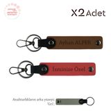 MiaWiki İsimli 2'li Anahtarlık Takımı, Standart, MH-KAN-1720x2, Nar Çiçeği-Açık Kahve-Gri, üniseks-yetişkin