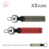 MiaWiki İsimli 2'li Anahtarlık Takımı, Standart, MH-KAN-1759x2, Nar Çiçeği-Kül Gri-Sütlü Kahve, üniseks-yetişkin