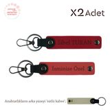 MiaWiki İsimli 2'li Anahtarlık Takımı, Standart, MH-KAN-1764x2, Nar Çiçeği-Kırmızı-Sütlü Kahve, üniseks-yetişkin