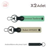 MiaWiki İsimli 2'li Anahtarlık Takımı, Standart, MH-KAN-2146x2, Yeşil-Sütlü Kahve-Siyah, üniseks-yetişkin