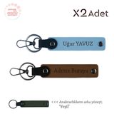 MiaWiki İsimli 2'li Hediyelik Anahtarlık Seti, Standart, MH-KAN-1230x2, Açık Kahve-Gök Mavi-Yeşil, üniseks-yetişkin