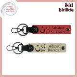 MiaWiki İsimli Anahtarlık Seti Ay Yıldız TC Temalı, Standart, MH-KAN-32962x2, nar çiçeği-sütlü kahve, üniseks-yetişkin