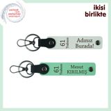 MiaWiki İsimli Anahtarlık Takımı 61 Trabzon Desenli, Standart, MH-KAN-61-137x2, beyaz-açık yeşil, üniseks-yetişkin