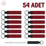 MiaWiki İsimli Deri Anahtarlık Kırmızı Siyah 54'lü Set, 54'lü Set, MH-KAN8561X54, Kırmızı & Siyah, üniseks-yetişkin