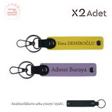 MiaWiki İsimli & Soyisimli 2'li Anahtarlık Seti, Standart, MH-KAN-1689x2, Mor Menekşe-Sarı-Siyah, üniseks-yetişkin