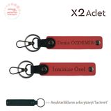 MiaWiki İsimli & Soyisimli 2'li Anahtarlık Seti, Standart, MH-KAN-1766x2, Nar Çiçeği-Lacivert, üniseks-yetişkin