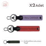 MiaWiki İsimli & Soyisimli 2'li Anahtarlık Seti, Standart, MH-KAN-1771x2, Nar Çiçeği-Mor Menekşe-Yeşil, üniseks-yetişkin
