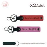 MiaWiki İsimli & Soyisimli 2'li Anahtarlık Seti, Standart, MH-KAN-1773x2, Nar Çiçeği-Pembe-Lacivert, üniseks-yetişkin