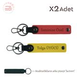 MiaWiki İsimli & Soyisimli 2'li Anahtarlık Seti, Standart, MH-KAN-1783x2, Nar Çiçeği-Sarı-Lacivert, üniseks-yetişkin