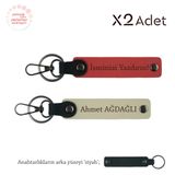 MiaWiki İsimli & Soyisimli 2'li Anahtarlık Seti, Standart, MH-KAN-1791x2, Nar Çiçeği-Sütlü Kahve-Siyah, üniseks-yetişkin
