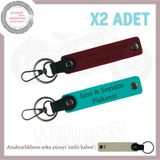 MiaWiki İsimli ve Plakalı Anahtarlık Seti İkili, Standart, MH-KAN-MT-11588x2, Koyu Turkuaz-Bordo-sütlü kahve, üniseks-yetişkin