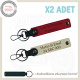 MiaWiki İsimli ve Plakalı Motorcu Anahtarlık Seti, Standart, MH-KAN-MT-11780x2, Kırmızı-Sütlü Kahve-lacivert, üniseks-yetişkin