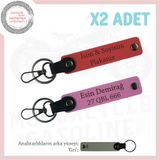 MiaWiki İsimli ve Plakalı Motorcu Anahtarlık Seti, Standart, MH-KAN-MT-11972x2, Nar Çiçeği-Pembe-gri, üniseks-yetişkin
