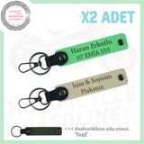 MiaWiki İsimli ve Plakalı Motorcu Anahtarlık Seti, Standart, MH-KAN-MT-12164x2, Sütlü Kahve-Fıstık Yeşil-yeşil, üniseks-yetişkin