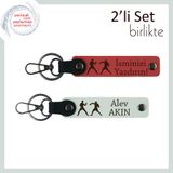 MiaWiki İsme Özel 2'li Anahtarlık Seti Dövüş Sporları, Standart, MH-KAN-40237x2, nar çiçeği-beyaz, üniseks-yetişkin