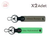 MiaWiki İsme Özel 2'li Anahtarlık Seti Kül Gri-Fıstık Yeşil, Standart, MH-KAN-1062x2, Kül Gri-Fıstık Yeşil, üniseks-yetişkin