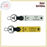 MiaWiki İsme Özel 2'li Anahtarlık Seti Üç Hilal, Standart, MH-KAN-33872x2, beyaz-sarı, üniseks-yetişkin