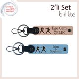 MiaWiki İsme Özel 2'li Anahtarlık Taekwondo Motifli, Standart, MH-KAN-40348x2, yavru ağzı-gök mavi, üniseks-yetişkin