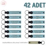 MiaWiki İsme Özel 42'li Hatıra Deri Anahtarlık, Standart, MH-KAN8521X42, Gök Mavi & Sütlü Kahve, üniseks-yetişkin