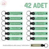 MiaWiki İsme Özel 42'li Hatıra Deri Anahtarlık, Tek Ebat, MH-KAN8523X42, Açık Yeşil & Sütlü Kahve, üniseks-bebek