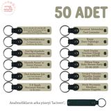 MiaWiki İsme Özel 50'li Hatıra Deri Anahtarlık, Standart, MH-KAN8522X50, Sütlü Kahve & Lacivert, üniseks-yetişkin