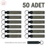 MiaWiki İsme Özel 50'li Hatıra Deri Anahtarlık, Standart, MH-KAN8530X50, Kül Gri & Siyah, üniseks-yetişkin