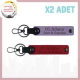 MiaWiki İsme Özel Adana Anahtarlık x2, Standart, MH-KAN-01-2094x2, Mor Menekşe-Krmızı, üniseks-yetişkin