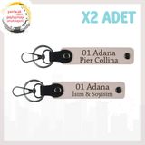 MiaWiki İsme Özel Adana Ruhu 2'li Anahtarlık, Standart, MH-KAN-01-2145x2, Pudra, üniseks-yetişkin