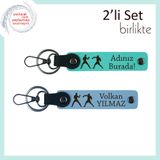 MiaWiki İsme Özel Anahtarlık Turkuaz-Gök Mavi, Standart, MH-KAN-40330x2, turkuaz-gök mavi, üniseks-yetişkin
