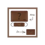 MiaWiki İsme Özel Cüzdan Ve Anahtarlık Set Kahverengi Soru Desenli, Medium, MH-KCA5716, üniseks-yetişkin
