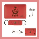 MiaWiki İsme Özel Cüzdan Ve Anahtarlık Set Nar Çiçeği Bozkurt Ay Yıldız, Small, MH-KCA5738, üniseks-yetişkin