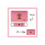 MiaWiki İsme Özel Cüzdan Ve Anahtarlık Set Pembe Hayat Ağacı, Small, MH-KCA5730, üniseks-yetişkin