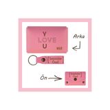 MiaWiki İsme Özel Cüzdan Ve Anahtarlık Set Pembe, Small, MH-KCA5727, üniseks-yetişkin