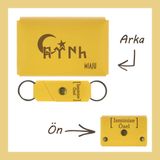 MiaWiki İsme Özel Cüzdan ve Anahtarlık Seti Göktürk Desenli Sarı, Medium, MH-KCA5728, üniseks-yetişkin