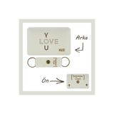 MiaWiki İsme Özel Cüzdan ve Anahtarlık Seti I Love You Armalı Beyaz, Medium, MH-KCA5726, üniseks-yetişkin
